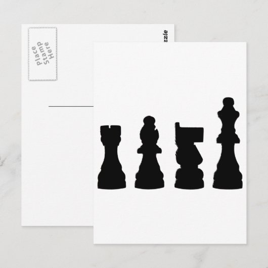 Schroefdraadsilhouetontwerp Briefkaart (Voorkant / Achterkant)