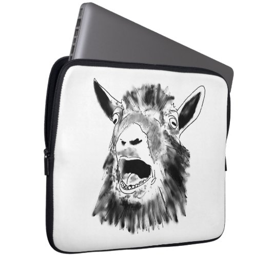 Schroefgeit Funny Drawing Laptop Sleeve (Voorkant Rechts)