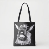 Schroefgeit Funny Jazzy Monochrome Weird Animal Tote Bag (Voorkant)