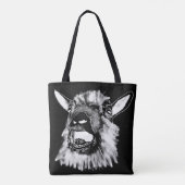 Schroefgeit Funny Jazzy Monochrome Weird Animal Tote Bag (Achterkant)
