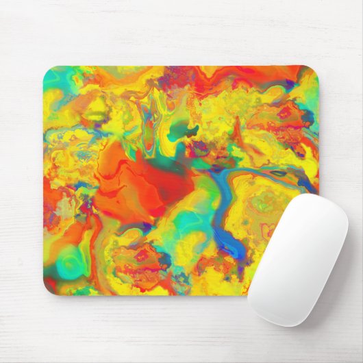 Schroefgele olie en water niet mengen muismat (Met muis)