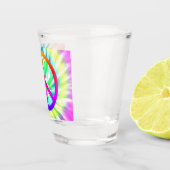 Schroefglas voor Tie Dye Peace Sign-ontwerp Shot Glas (Rechts)