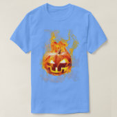 Schroefhouder met halloween-kaars, geschikt voor H T-shirt (Design voorkant)