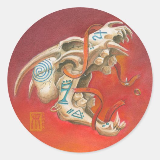 Schroefhuid Ronde Sticker (Voorkant)