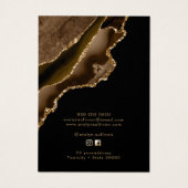 Schroefkaart voor bruine en goudbijouterieën visitekaartje (Achterkant)