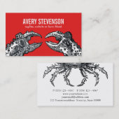 Schroefkrab Marine Biology Nautical Visitekaartje (Voorkant / Achterkant)