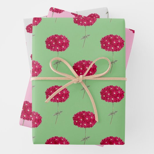 schroefmagenta Hydrangea Wrap Inpakpapier Vel (In situ)