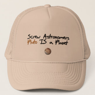 Schroefonomers ... Pluto is een planeet Trucker Pet