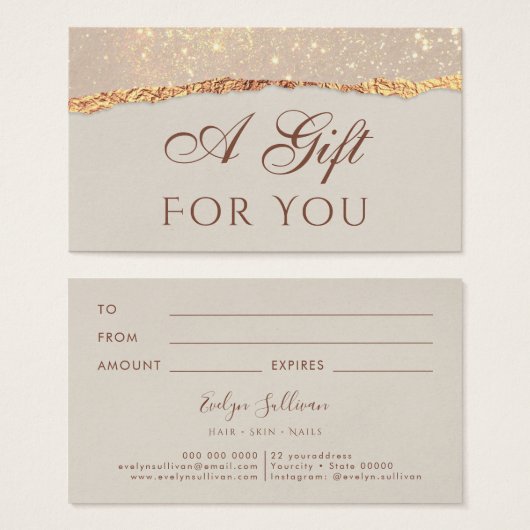 Schroefpapierkaartje Visitekaartje (Voorkant /achterkant)