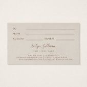 Schroefpapierkaartje Visitekaartje (Achterkant)