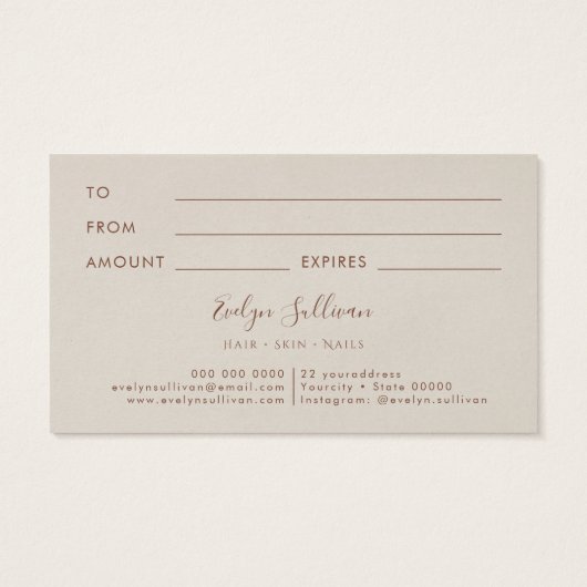 Schroefpapierkaartje Visitekaartje (Achterkant)