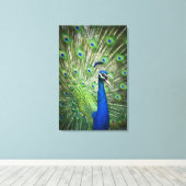 Schroefpauw Canvas Afdruk (Insitu (Houten vloer))