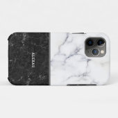 Schroefscherm zwart en grijs faux marble Case-Mate iPhone case (Achterkant (horizontaal))