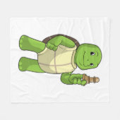 Schroefschilder met schaafkop fleece deken (Voorkant (Horizontaal))