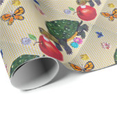 Schroefschildpad en Apple Shabby Chic Gift Wrap Cadeaupapier (Rol Hoek)