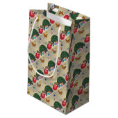 Schroefschildpad en Apple Shabby Chic Gift Wrap Klein Cadeauzakje (Achterkant Gekanteld)