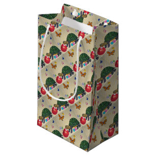 Schroefschildpad en Apple Shabby Chic Gift Wrap Klein Cadeauzakje