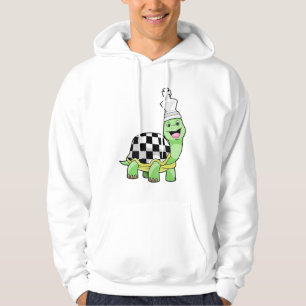 Schroefschildpad met schaakbord en koning hoodie