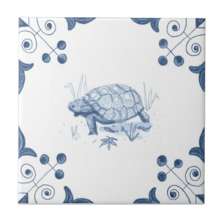 Schroefschildpad met schuifhoeken tegeltje
