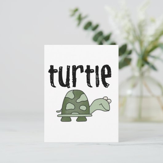 Schroefschildpadden Briefkaart (Staand voorkant)