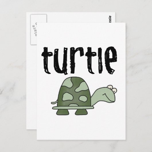 Schroefschildpadden Briefkaart (Voorkant / Achterkant)