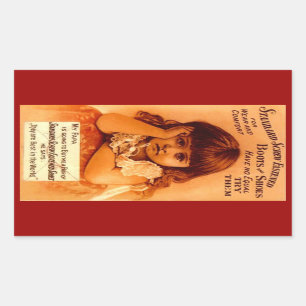 Schroefschoenen met een steviger  Adverteren Rechthoekige Sticker