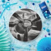 Schroefschroef voor vliegtuigen: zwart en wit papieren bordje (Feest)