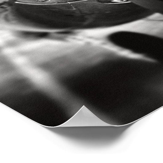 Schroefschroef voor vliegtuigen: zwart en wit poster (Hoek)