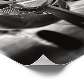 Schroefschroef voor vliegtuigen: zwart en wit poster (Hoek)