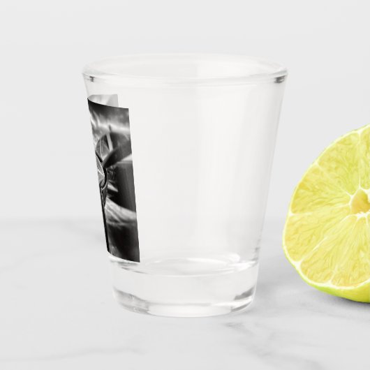 Schroefschroef voor vliegtuigen: zwart en wit shot glas (Rechts)