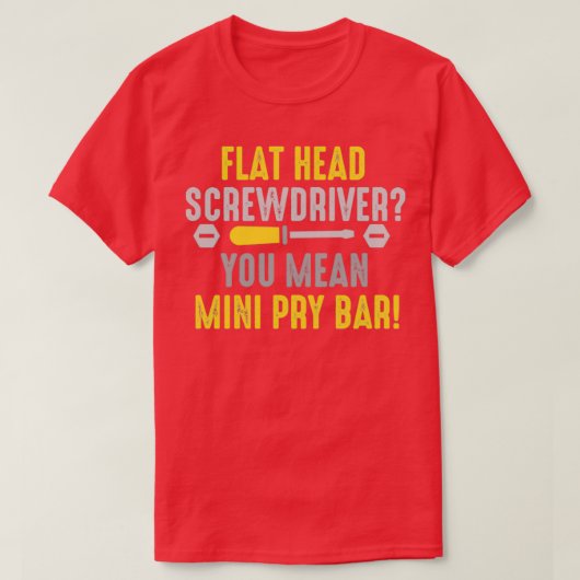 Schroefschroevendraaier U bedoelt de staaf (2) T-shirt (Design voorkant)
