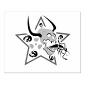 Schroefschuim Skull Pentagram Rubberstempel (Afrduk)