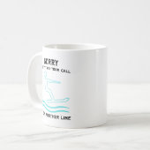 Schroefsel voor wakeboarder of wakesurfer koffiemok (Voorkant links)