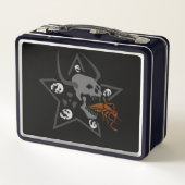 Schroefsschedel Pentagram met bruine kroach (Achterkant)
