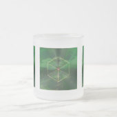 Schroefste geometrie platonische kubuskunst matglas koffiemok (Center)