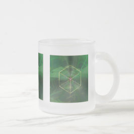 Schroefste geometrie platonische kubuskunst matglas koffiemok