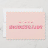 Schroefste rand omtrek bridesmaid voorstelkaart kaart (Voorkant)