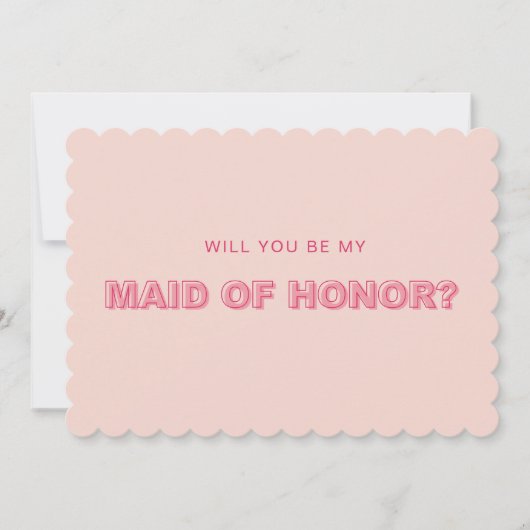 Schroefste rand omtrek bridesmaid voorstelkaart kaart (Voorkant)