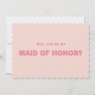 Schroefste rand omtrek bridesmaid voorstelkaart kaart