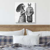 Schroefster, Vrouw en Sull Canvas Afdruk (Insitu (Slaapkamer))