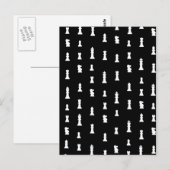 Schroefstukpatroon - zwart-wit briefkaart (Voorkant / Achterkant)