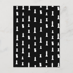 Schroefstukpatroon - zwart-wit briefkaart