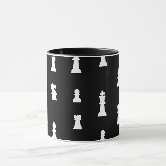 Schroefstukpatroon - zwart-wit mok (Midden)