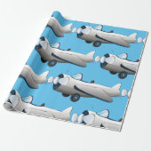 Schroefvliegtuig Cadeaupapier (Uitgerold)