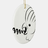 Schroefvogelcockatoeaërobbel Keramisch Ornament (Rechts)