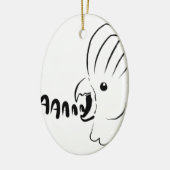 Schroefvogelcockatoeaërobbel Keramisch Ornament (Links)