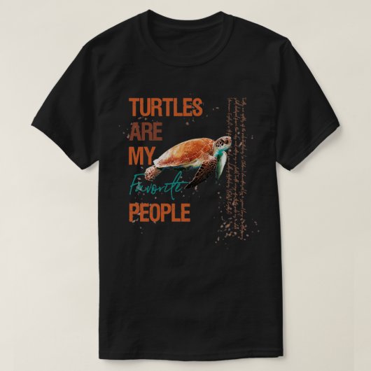 Schroefvormig ontwerp: Geweldige Zeeen schildpad T-shirt (Design voorkant)