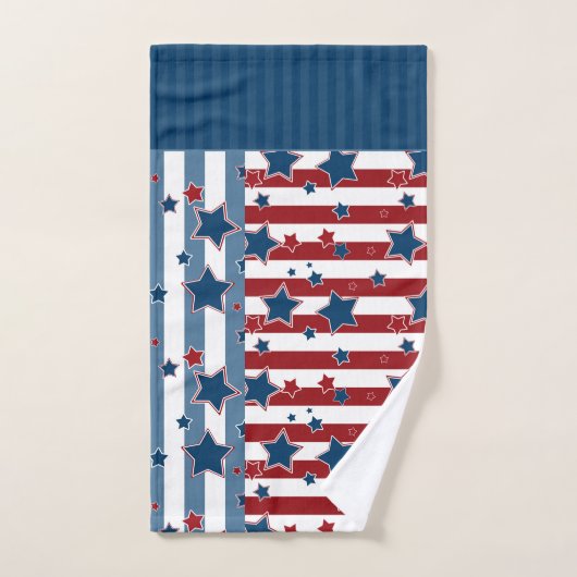 Schroefvormig patroon in rode en blauwe tinten wer bad handdoek (Handdoek)