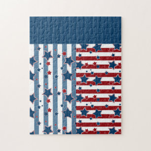 Schroefvormig patroon in rode en blauwe tinten wer legpuzzel