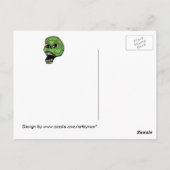 Schroefvormig schouwspel groene schedel briefkaart (Achterkant)